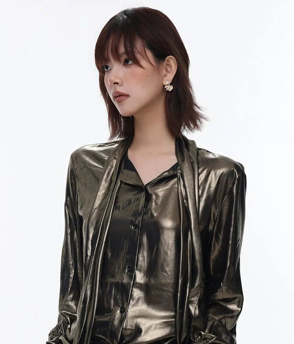 Sumi Ginkgo Pleats Earrings-korean-fashion-Earrings-Sumi's Closet-OH Garments