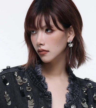 Sumi Ginkgo Tassel Dangling Earrings-korean-fashion-Earrings-Sumi's Closet-OH Garments