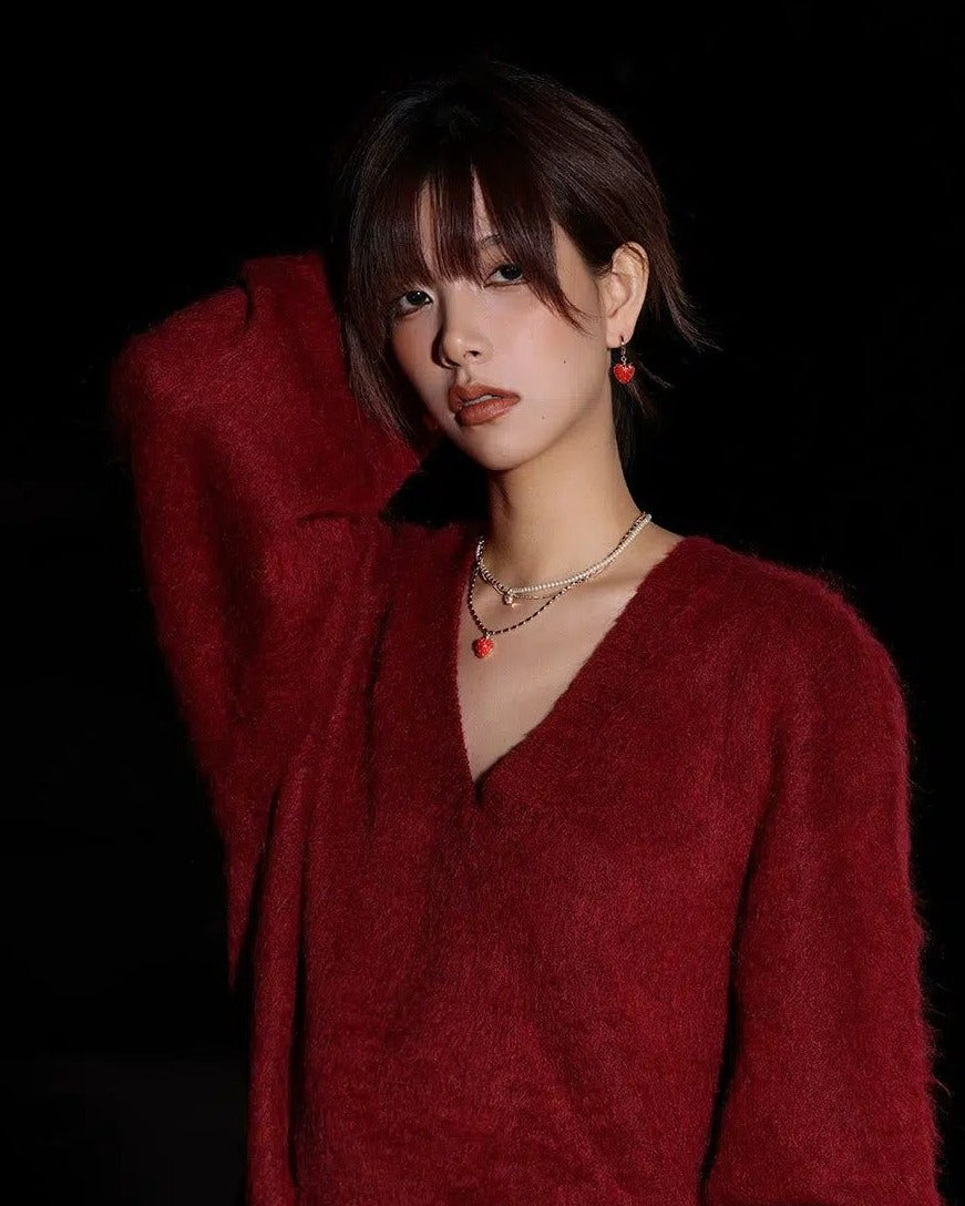 Sumi Golden Strawberry Earrings-korean-fashion-Earrings-Sumi's Closet-OH Garments