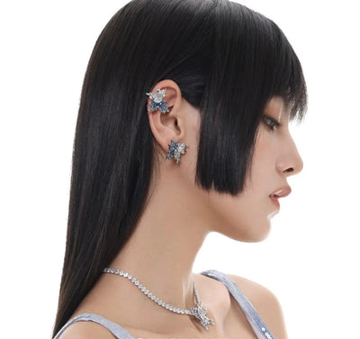 Sumi Gradient Butterfly Ear Clip-korean-fashion-Earrings-Sumi's Closet-OH Garments