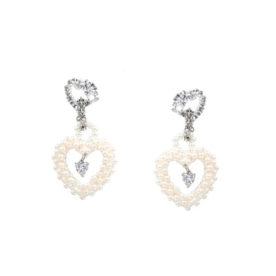 Sumi Heart Pearl Earrings-korean-fashion-Earrings-Sumi's Closet-OH Garments