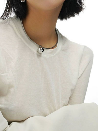 Sumi Single Ball Pendant Necklace-korean-fashion-Necklace-Sumi's Closet-OH Garments