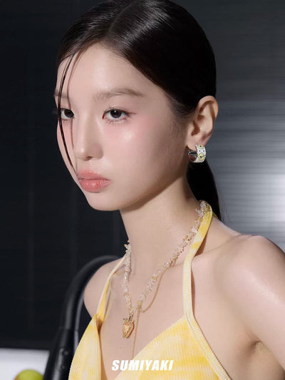Sumi Strawberry Beaded Tassel Pendant Necklace-korean-fashion-Necklace-Sumi's Closet-OH Garments