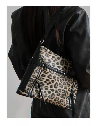 Taro Leopard Print Tote Bag-korean-fashion-Bag-Taro's Closet-OH Garments
