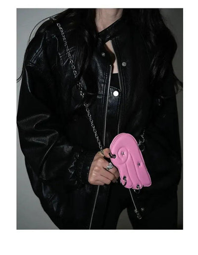 Taro Metallic Star Wing Chain Bag-korean-fashion-Bag-Taro's Closet-OH Garments