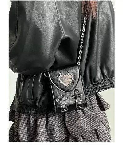 Taro Metallic Thorn Heart Chain Bag-korean-fashion-Bag-Taro's Closet-OH Garments