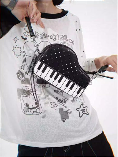 Taro Piano Polka Dots Crossbody Bag-korean-fashion-Bag-Taro's Closet-OH Garments