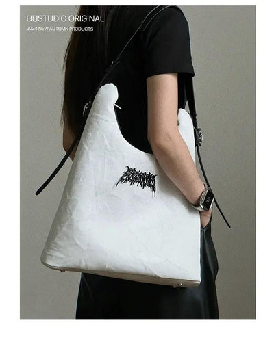 Taro Pleated Buckled Strap Messenger Bag-korean-fashion-Bag-Taro's Closet-OH Garments