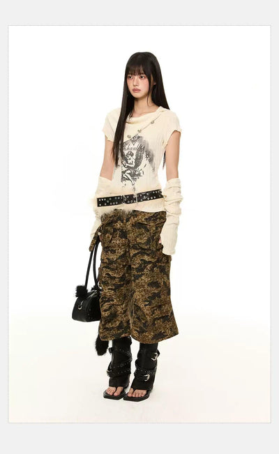 Tom Angel Graphic Knitted T-Shirt-korean-fashion-T-Shirt-Tom's Closet-OH Garments