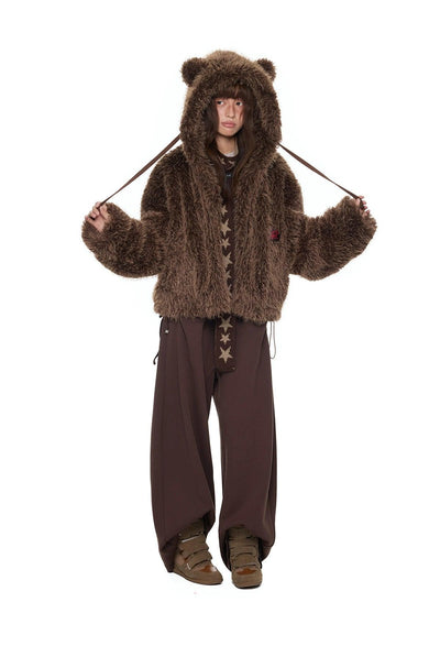 Tom Bear Ears Faux Fur Jacket-korean-fashion-Jacket-Tom's Closet-OH Garments