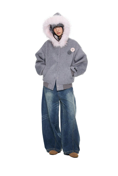 Tom Brushed Textured Hooded Jacket-korean-fashion-Jacket-Tom's Closet-OH Garments