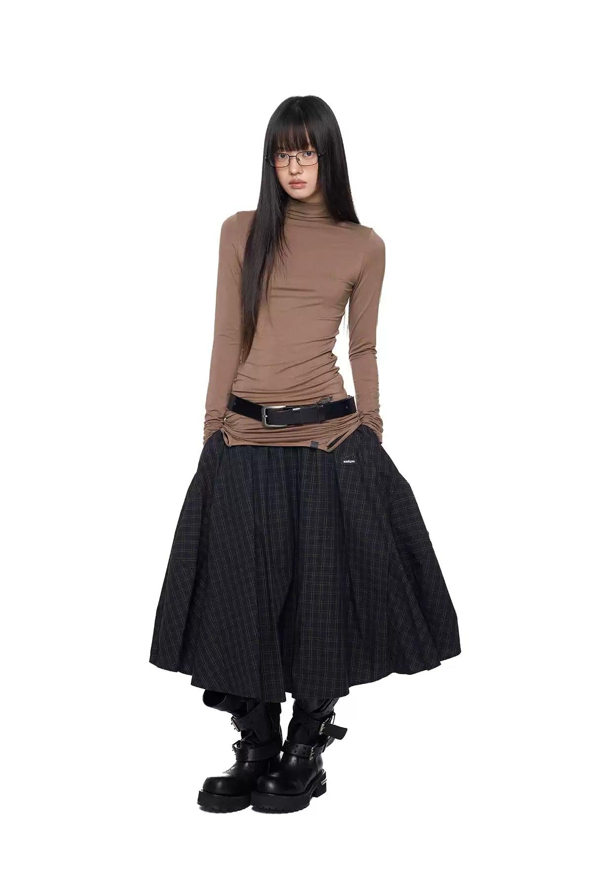 Tom Cami Layered Cropped Mockneck-korean-fashion-Mockneck-Tom's Closet-OH Garments
