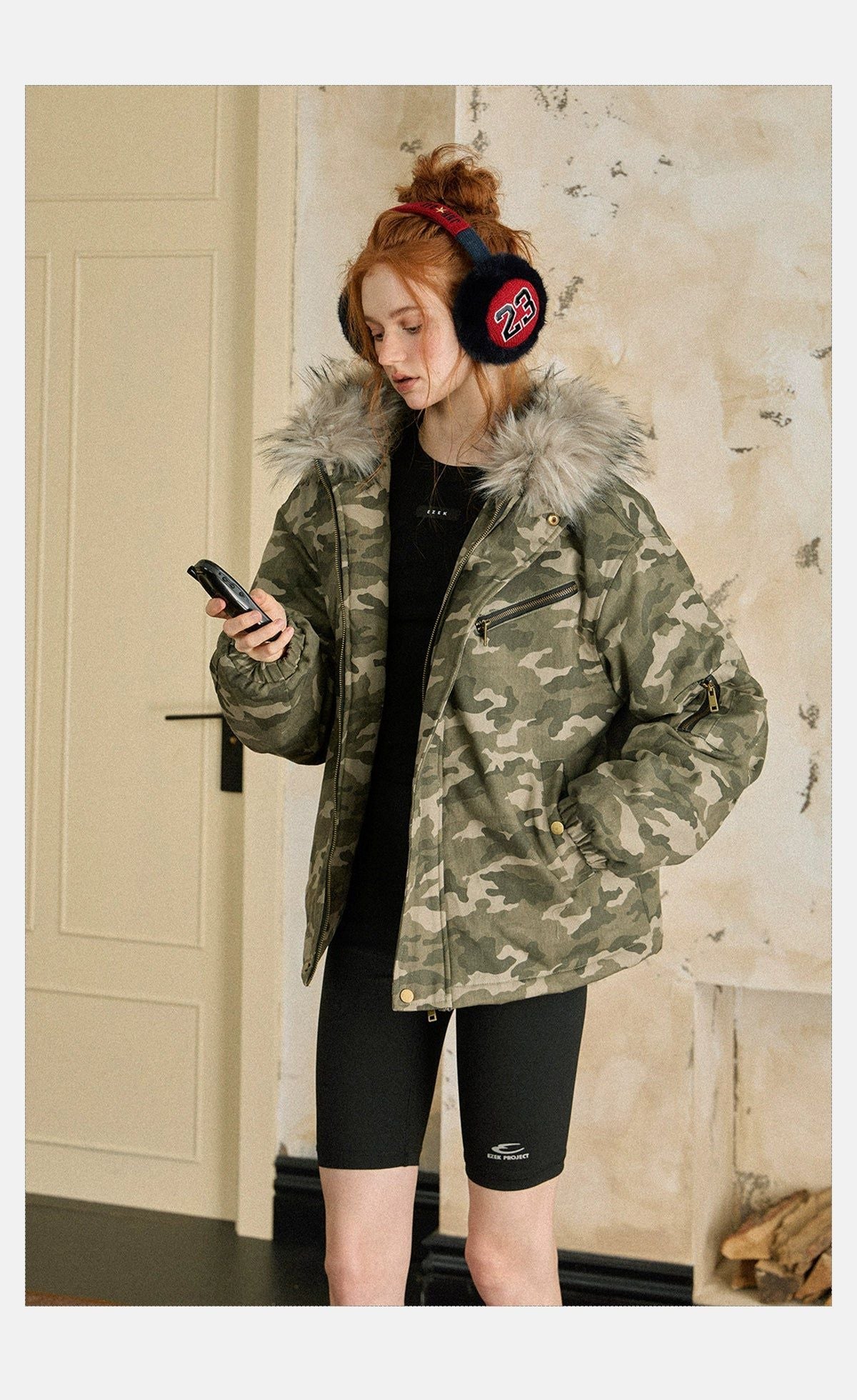 Tom Camo Fur Hood Puffer Jacket-korean-fashion-Jacket-Tom's Closet-OH Garments