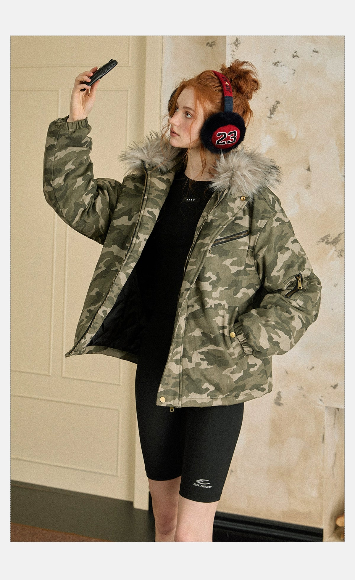 Tom Camo Fur Hood Puffer Jacket-korean-fashion-Jacket-Tom's Closet-OH Garments