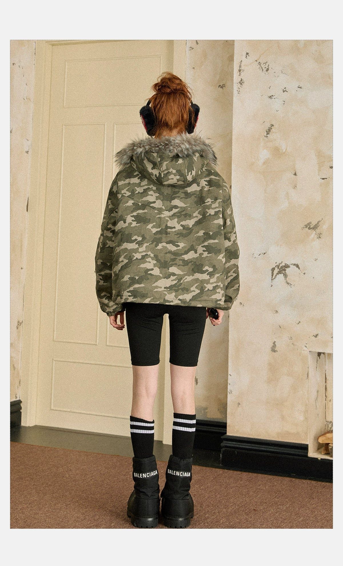 Tom Camo Fur Hood Puffer Jacket-korean-fashion-Jacket-Tom's Closet-OH Garments