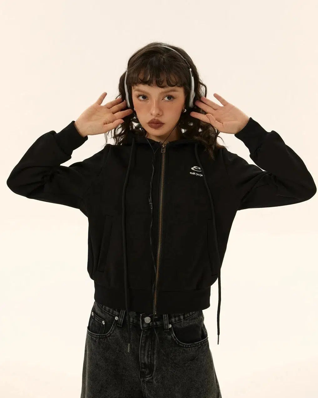 Tom Casual Drawstring Zip-Up Hoodie-korean-fashion-Hoodie-Tom's Closet-OH Garments