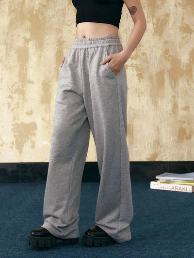 Tom Casual Plain Elastic Sweatpants-korean-fashion-Pants-Tom's Closet-OH Garments