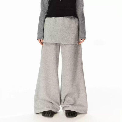 Tom Casual Two-Piece Wide Leg Sweatpants-korean-fashion-Pants-Tom's Closet-OH Garments