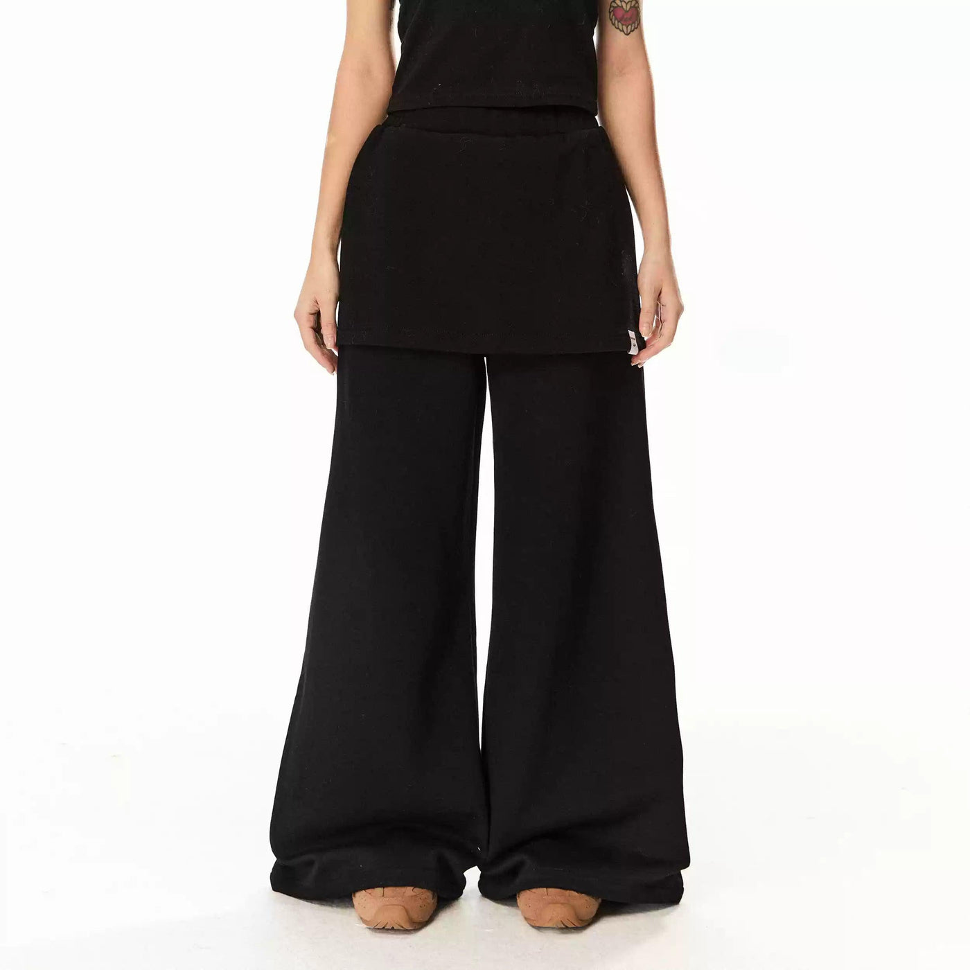 Tom Casual Two-Piece Wide Leg Sweatpants-korean-fashion-Pants-Tom's Closet-OH Garments