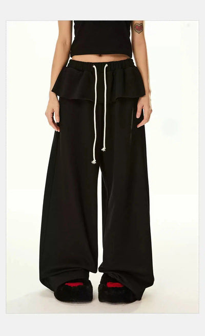 Tom Chic Two-Piece Wide Leg Sweatpants-korean-fashion-Pants-Tom's Closet-OH Garments