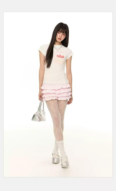 Tom Classic Cake Graphic T-Shirt-korean-fashion-T-Shirt-Tom's Closet-OH Garments