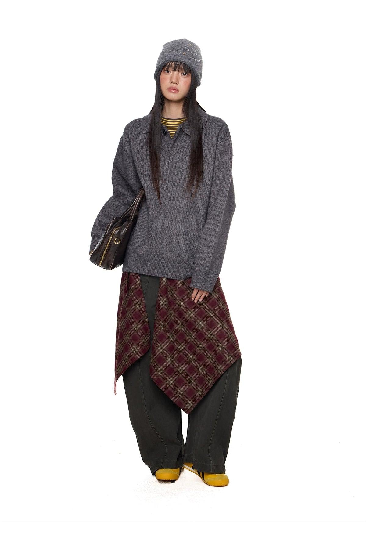 Tom Clean Fit Polo Collar Sweater-korean-fashion-Sweater-Tom's Closet-OH Garments