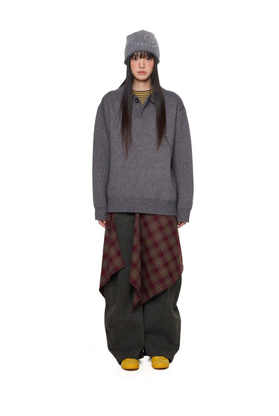 Tom Clean Fit Polo Collar Sweater-korean-fashion-Sweater-Tom's Closet-OH Garments