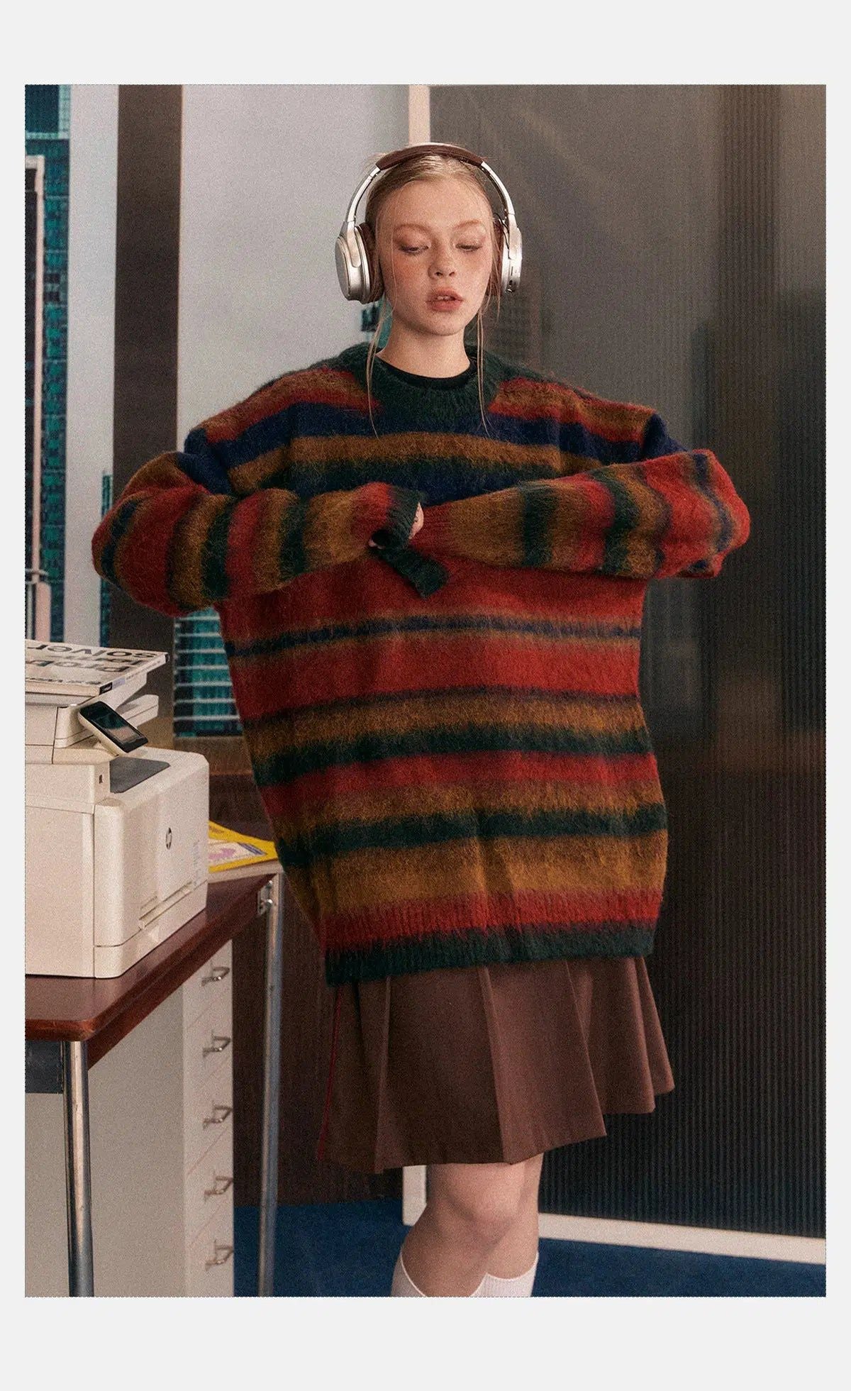 Tom Color Striped Line Comfty Sweater-korean-fashion-Sweater-Tom's Closet-OH Garments