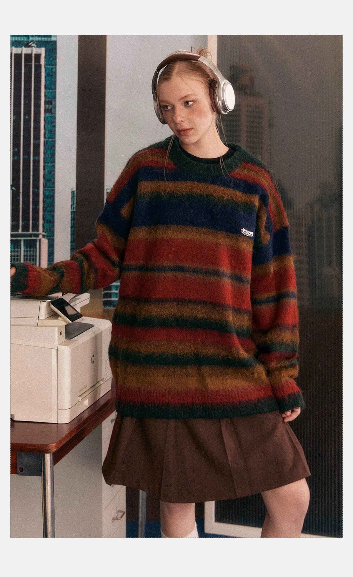 Tom Color Striped Line Comfty Sweater-korean-fashion-Sweater-Tom's Closet-OH Garments