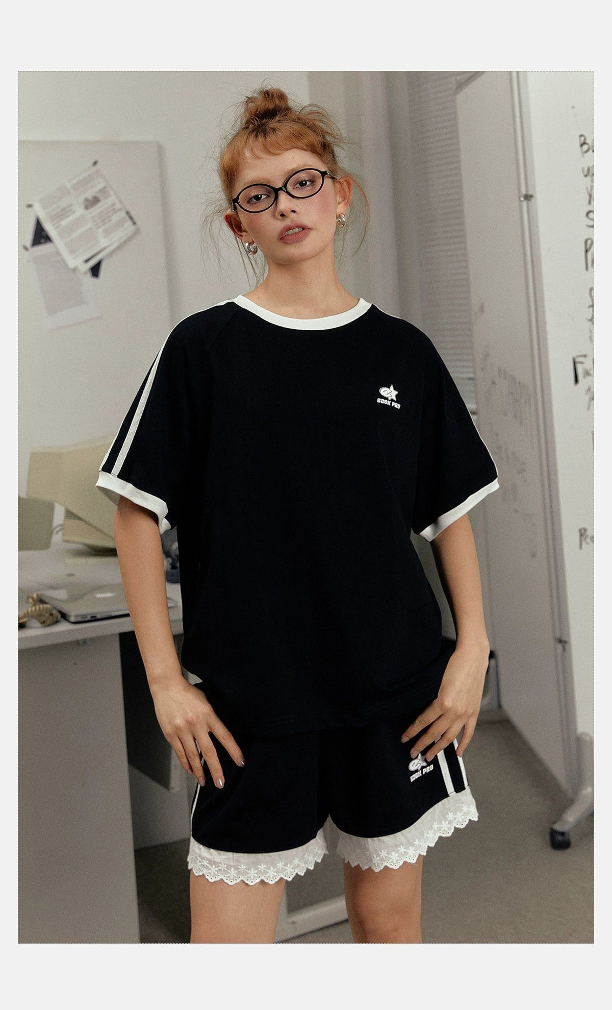 Tom Contrast Basic T-Shirt-korean-fashion-T-Shirt-Tom's Closet-OH Garments