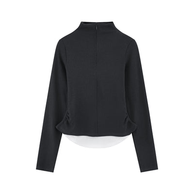 Tom Contrast Slim Fit Knit Half-Zip-korean-fashion-Half-Zip-Tom's Closet-OH Garments