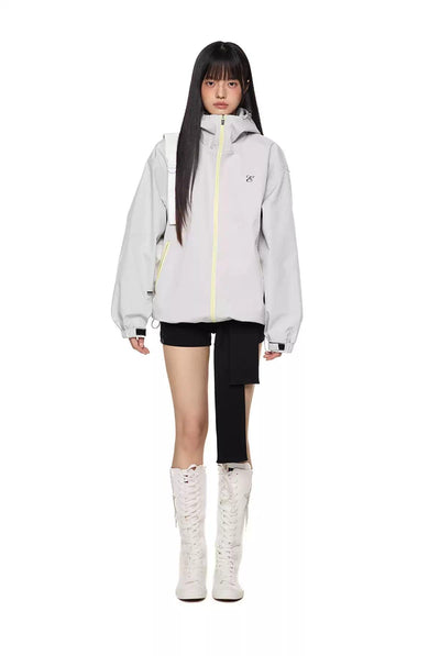 Tom Contrast Zipped Windbreaker Jacket-korean-fashion-Jacket-Tom's Closet-OH Garments