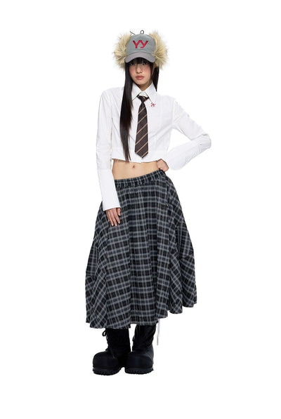 Tom Cropped Solid Color Shirt-korean-fashion-Shirt-Tom's Closet-OH Garments