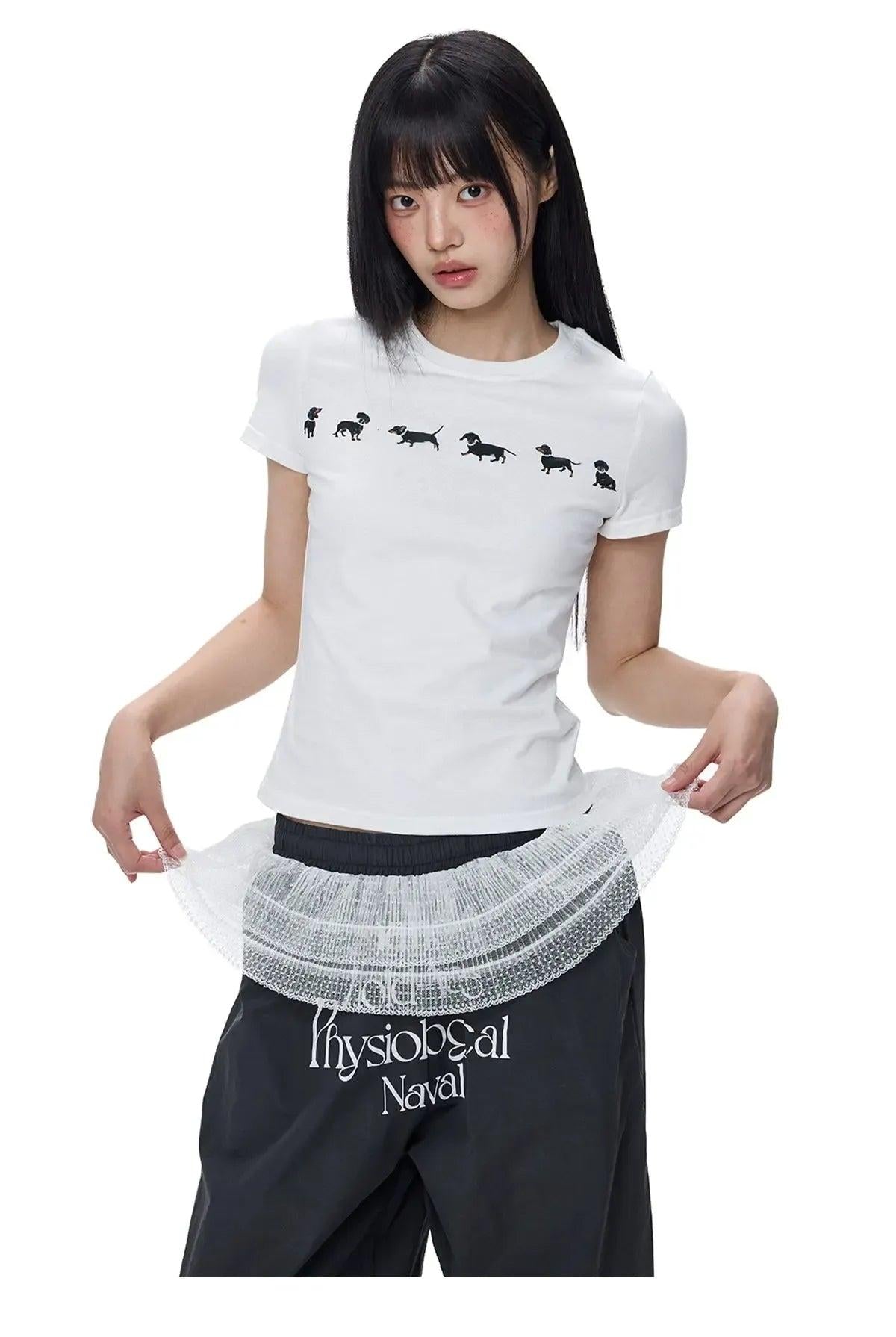 Tom Cute Puppy Era T-Shirt-korean-fashion-T-Shirt-Tom's Closet-OH Garments