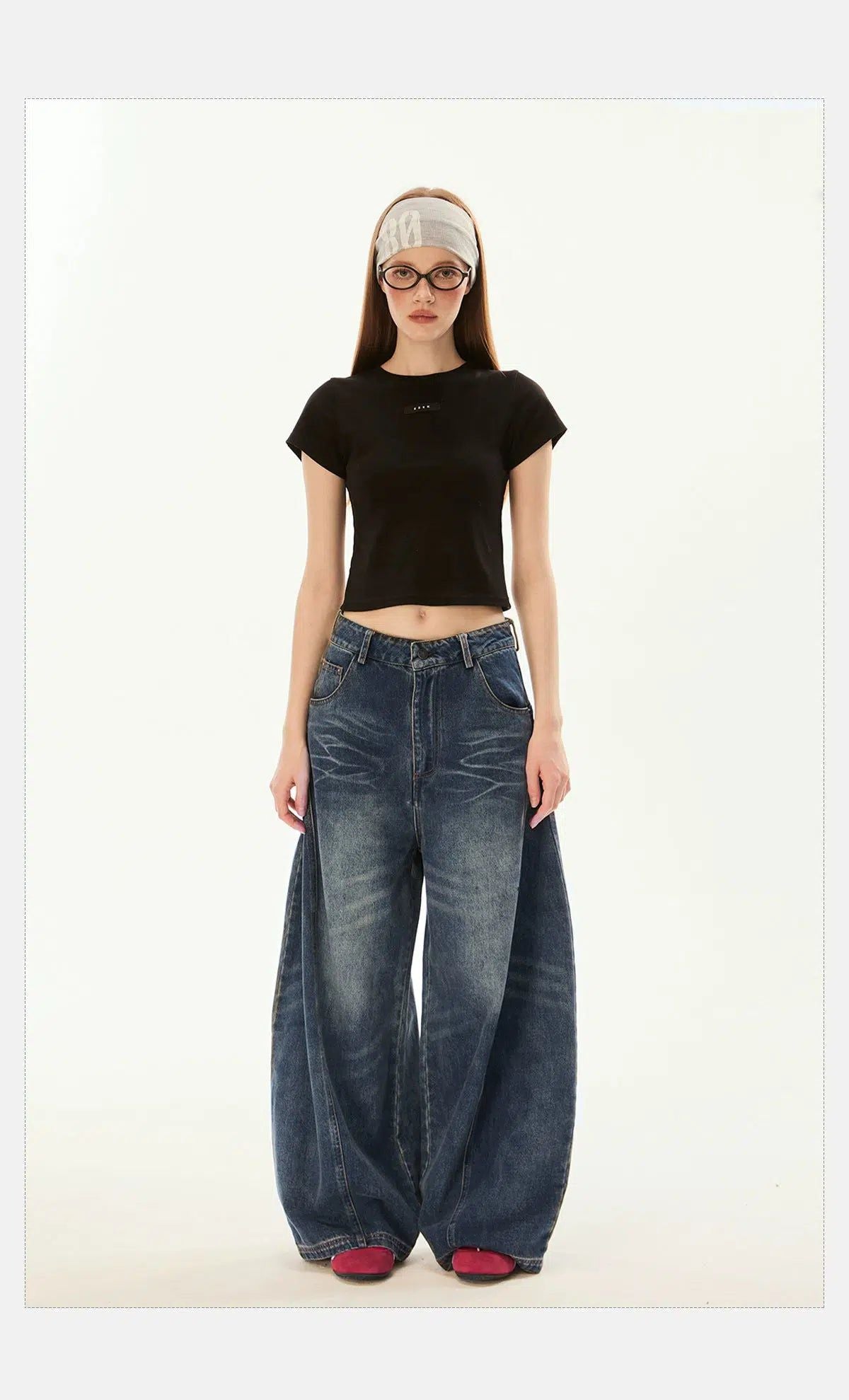 Tom Drapey Loose Wide Jeans-korean-fashion-Jeans-Tom's Closet-OH Garments