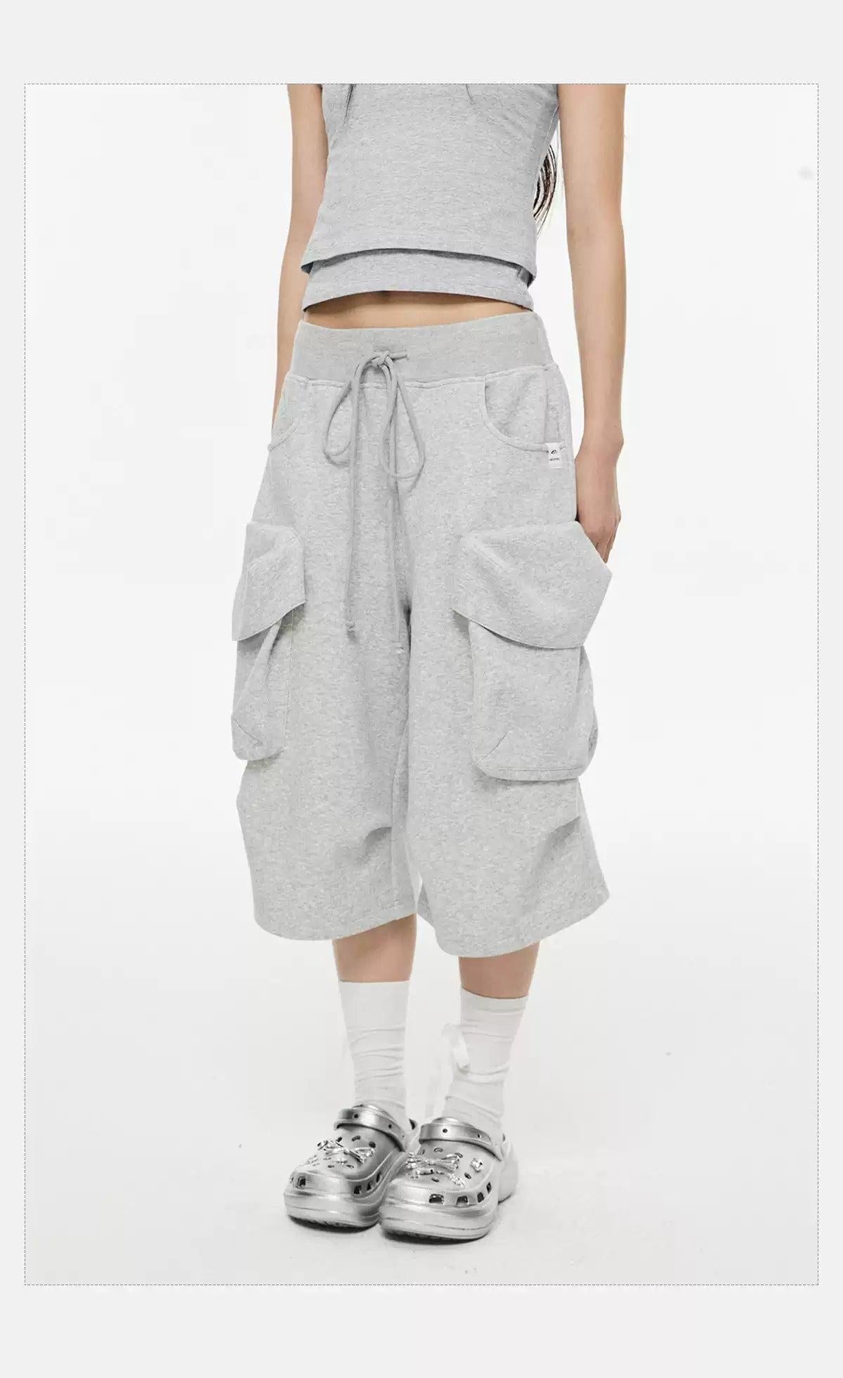 Tom Drawstring Waist Sports Cargo Shorts-korean-fashion-Shorts-Tom's Closet-OH Garments