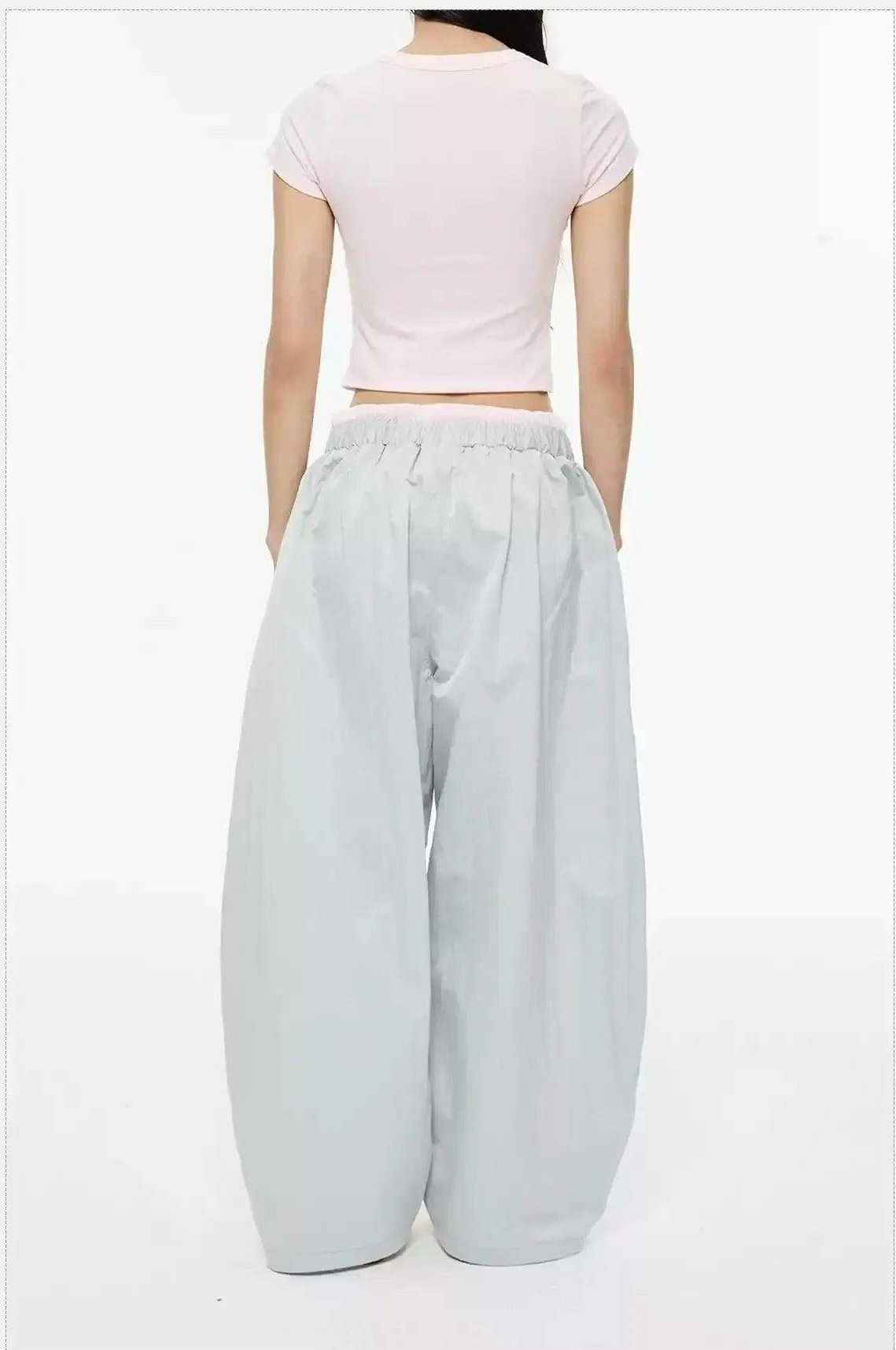 Tom Elastic Waist Tie Detail Track Pants-korean-fashion-Pants-Tom's Closet-OH Garments