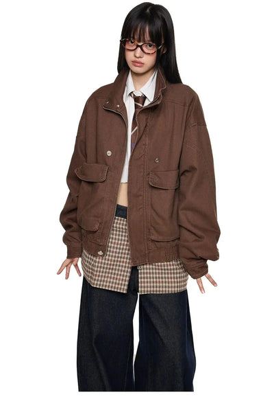 Tom Embossed Pocket Cargo Style Jacket-korean-fashion-Jacket-Tom's Closet-OH Garments