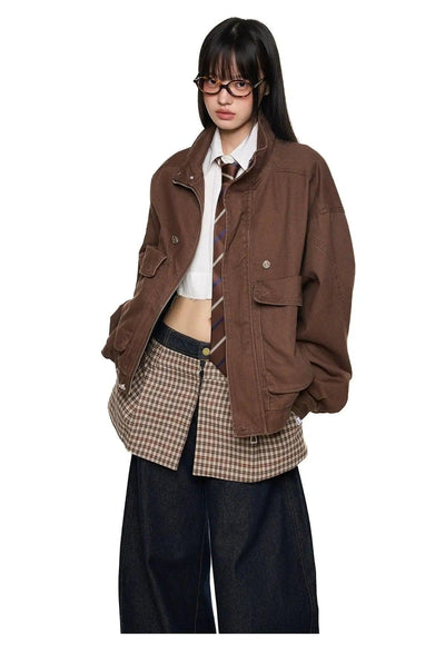 Tom Embossed Pocket Cargo Style Jacket-korean-fashion-Jacket-Tom's Closet-OH Garments