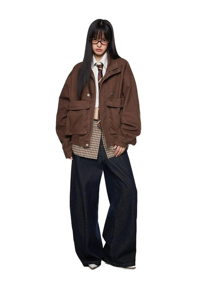 Tom Embossed Pocket Cargo Style Jacket-korean-fashion-Jacket-Tom's Closet-OH Garments