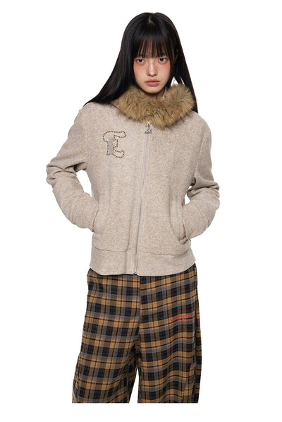 Tom Faux Fur Line Jacket-korean-fashion-Jacket-Tom's Closet-OH Garments