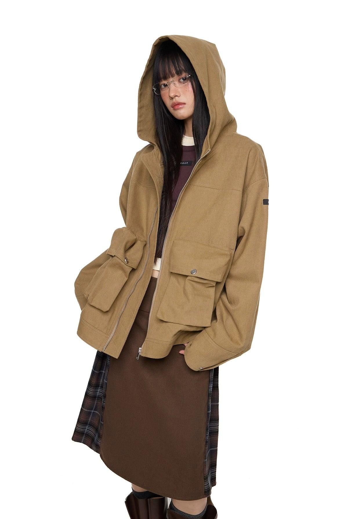 Tom Flap Embossed Pockets Zip-Up Jacket-korean-fashion-Jacket-Tom's Closet-OH Garments
