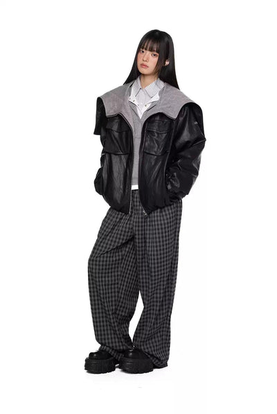 Tom Flap Pocket Faux Leather Jacket-korean-fashion-Jacket-Tom's Closet-OH Garments