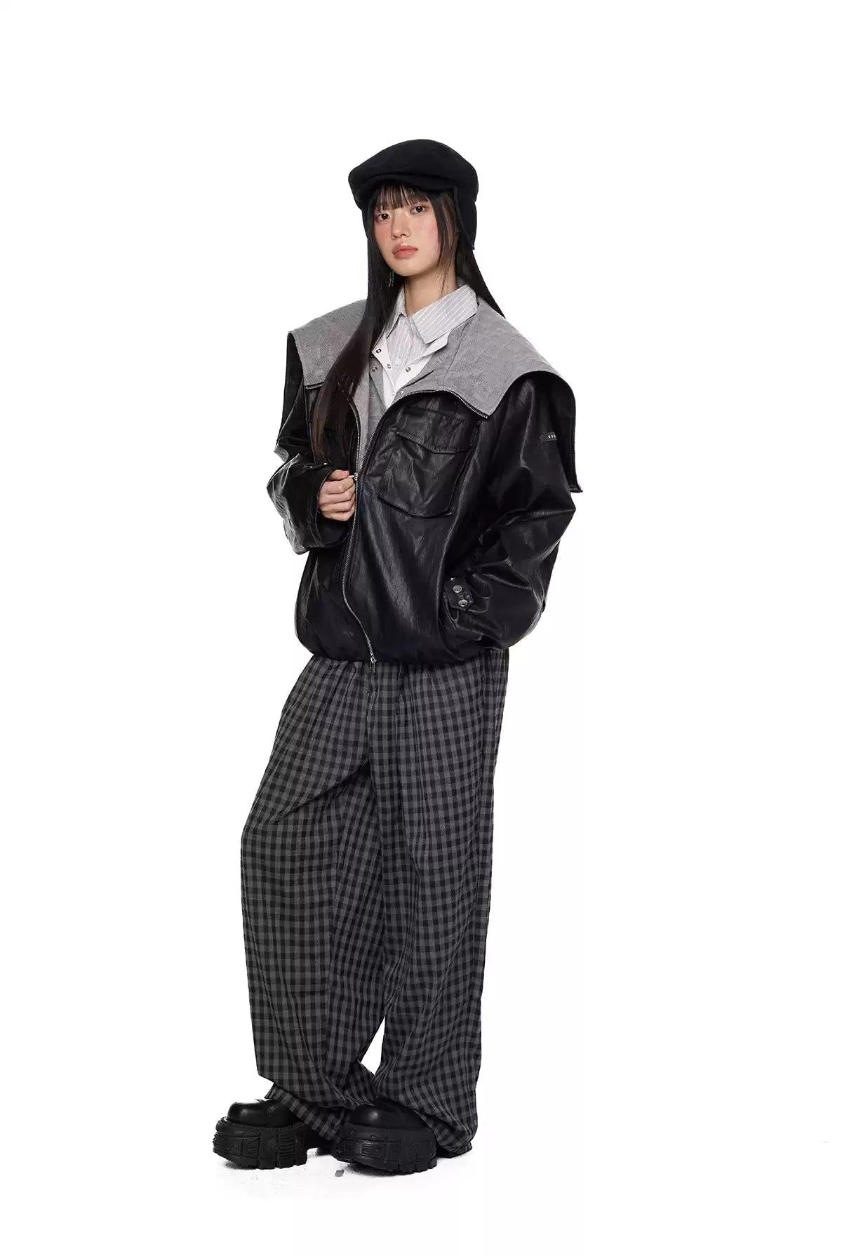 Tom Flap Pocket Faux Leather Jacket-korean-fashion-Jacket-Tom's Closet-OH Garments