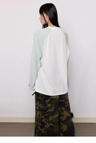 Tom Fruit Graphic Striped Long Sleeve T-Shirt-korean-fashion-T-Shirt-Tom's Closet-OH Garments