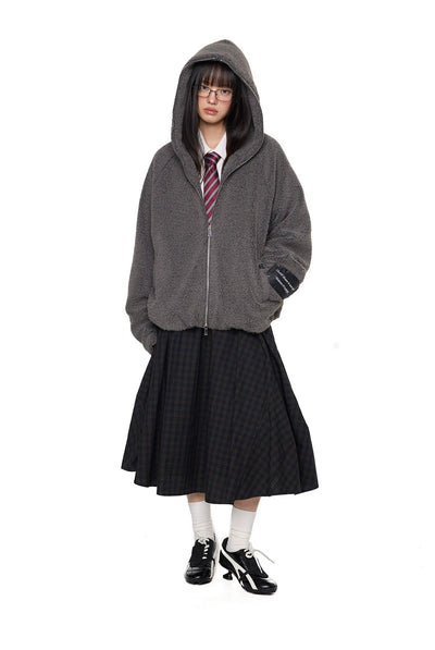 Tom Full Zipped Fleece Hooded Jacket-korean-fashion-Jacket-Tom's Closet-OH Garments