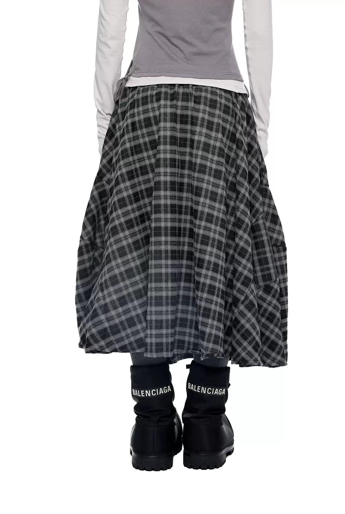 Tom Gartered Spliced Plaid Skirt-korean-fashion-Skirt-Tom's Closet-OH Garments