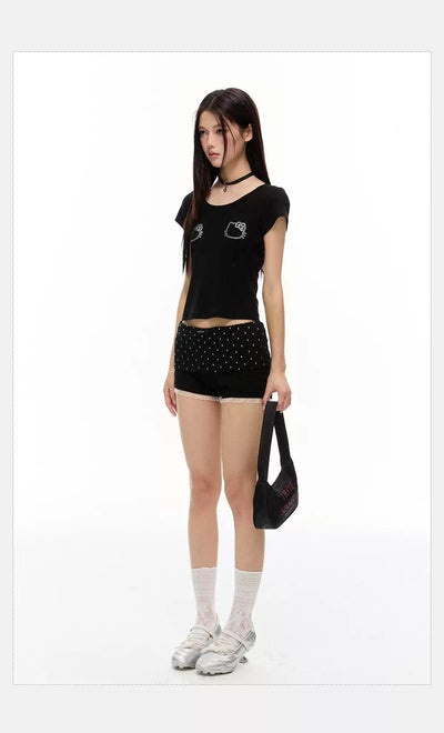Tom Graphic Cropped T-Shirt-korean-fashion-T-Shirt-Tom's Closet-OH Garments