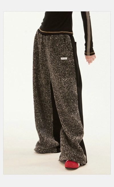 Tom Half Splice Pattern Sweatpants-korean-fashion-Pants-Tom's Closet-OH Garments