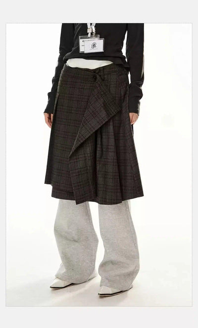 Tom Irregular Plaid Skirt-korean-fashion-Skirt-Tom's Closet-OH Garments